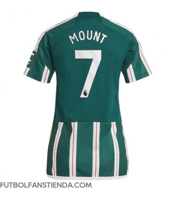 Manchester United Mason Mount #7 Segunda Equipación Mujer 2023-24 Manga Corta